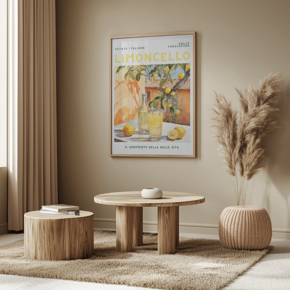 Limoncello, Akvarell, Färsk | Poster