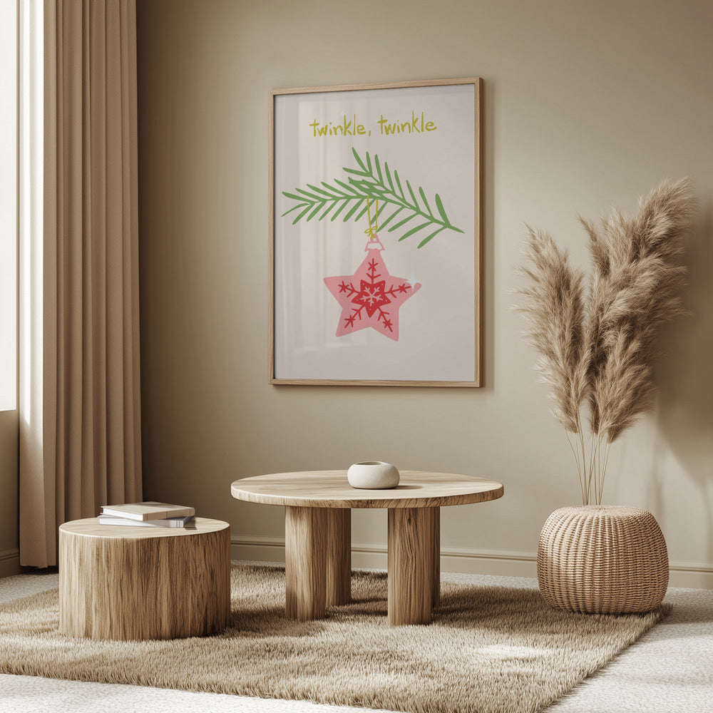 Cheerful twinkle Christmas star | Poster