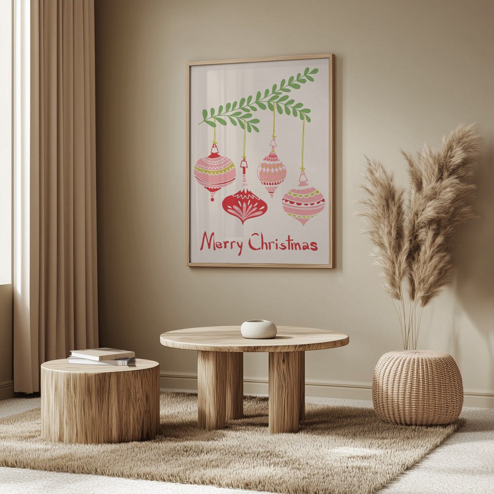 Fröhliche kleine Weihnachtskugeln | Poster