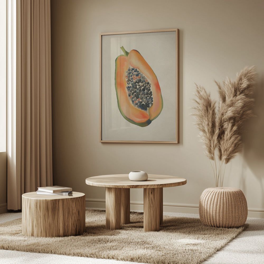 Vintage fruit- Papaya | Poster