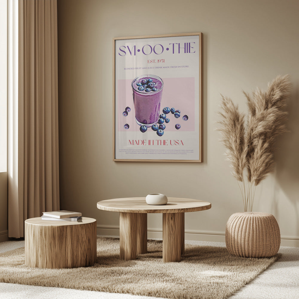Blaubeer-Smoothie-Illustration | Poster