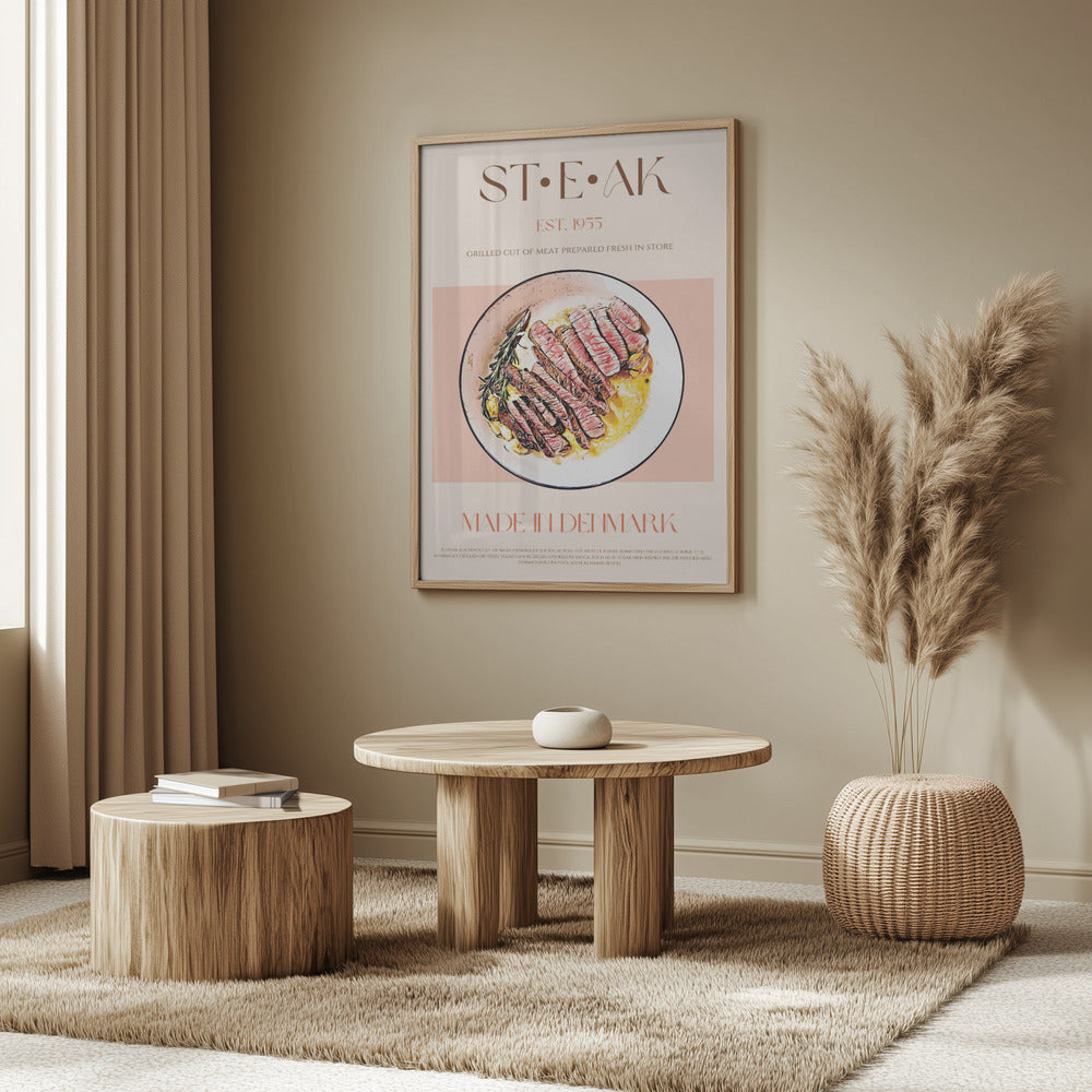 Grilled Meat Dish With Rosemary | Poster