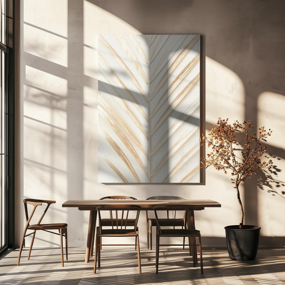 Golden Palm Leaf | Canvas