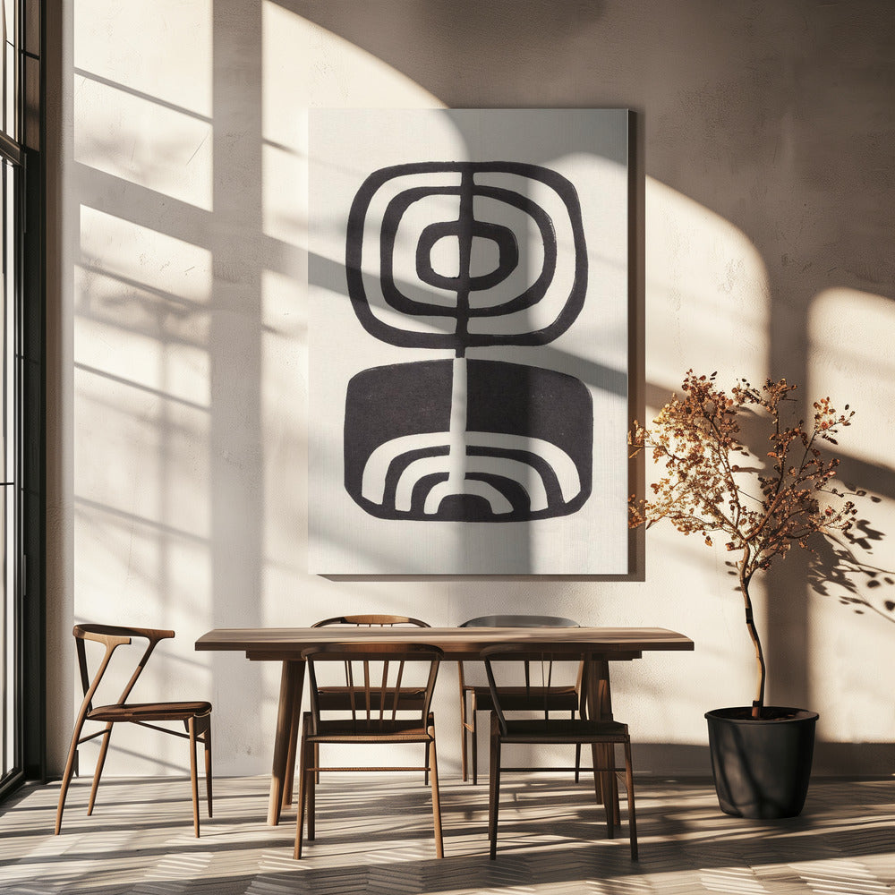 Moderne planten-/linodruk | Canvasprints