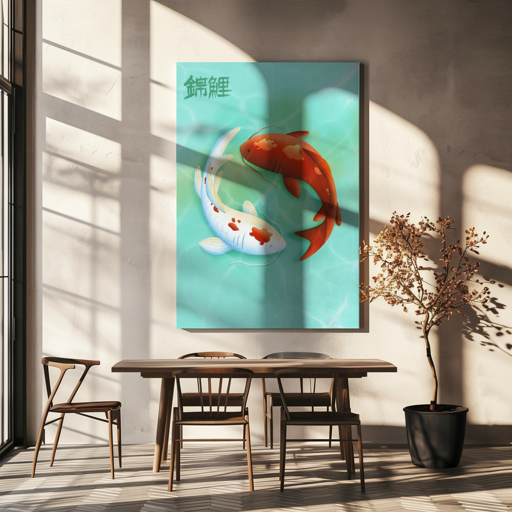 Amor de koi | Impresiones en Lienzo
