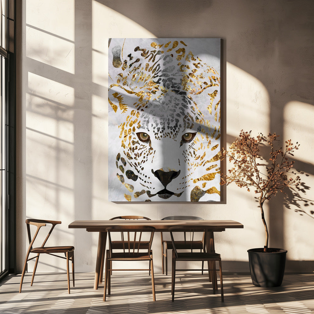 Grunge jaguar or | Tableaux sur Toile