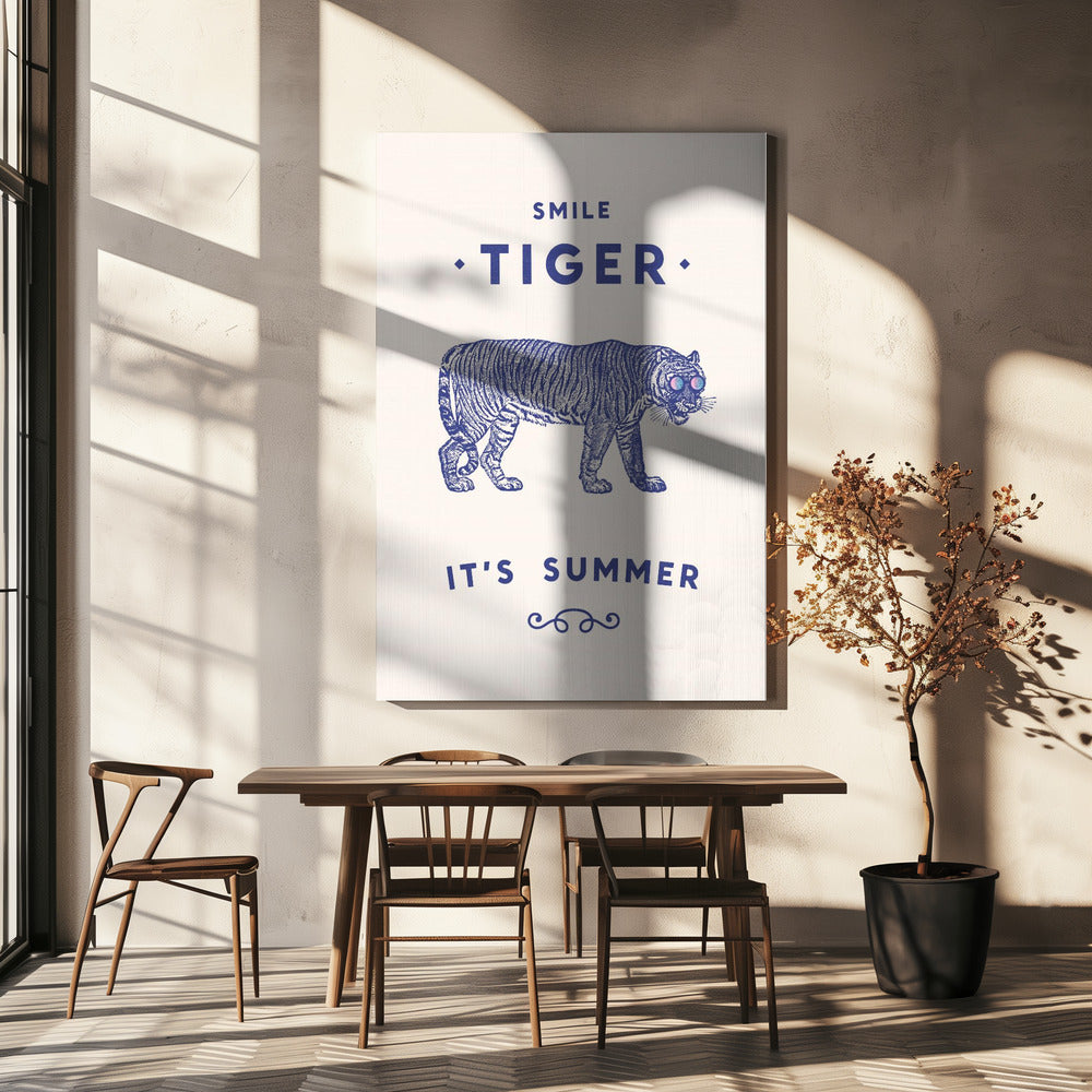 Tigre sorridente | Stampe su Tela