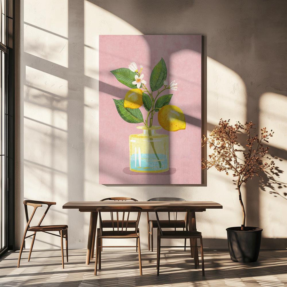 Citroenbos in vaas | Canvasprints