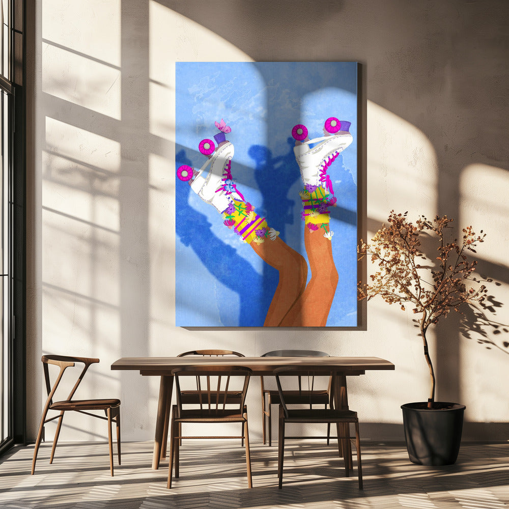 Schaats als een meisje | Canvasprints