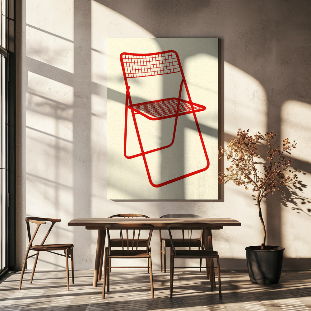 Ted Nätstol Röd | Canvas