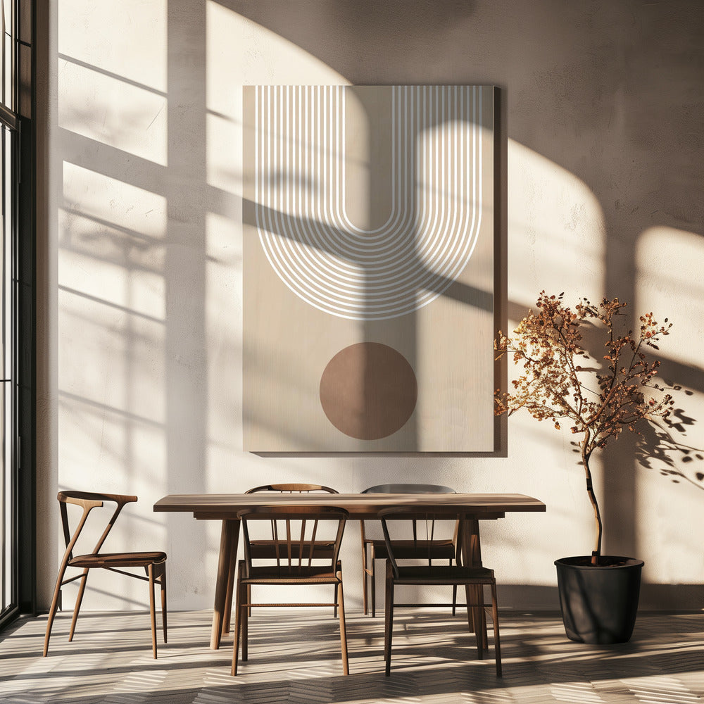 Beige Arc Poster - Kunstdruck | Leinwand-Bilder