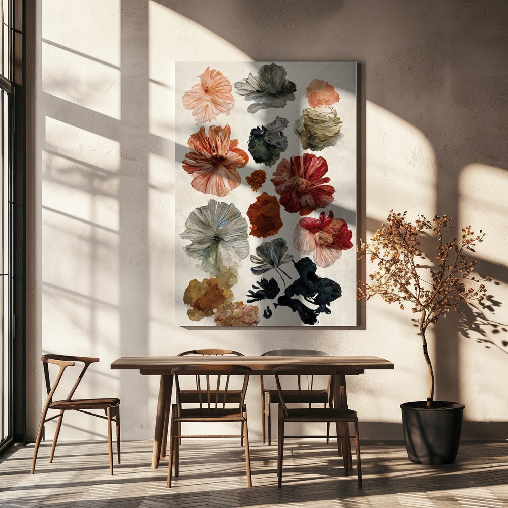Samling av torra blommor | Canvas