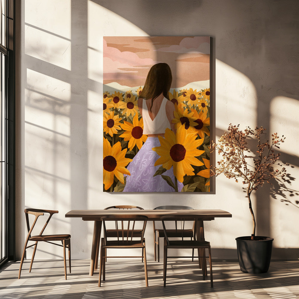 Zonnebloemavonden | Canvasprints