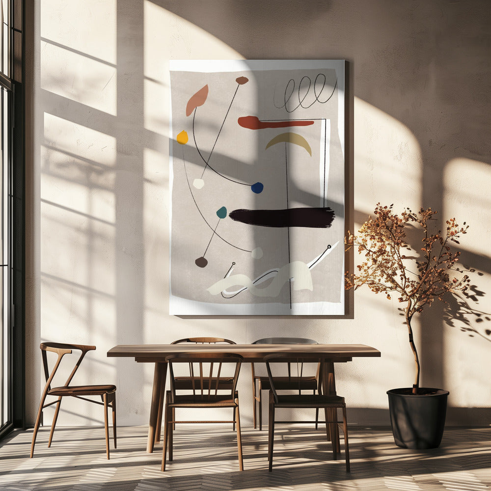 Linee minimaliste e forme colorate | Stampe su Tela