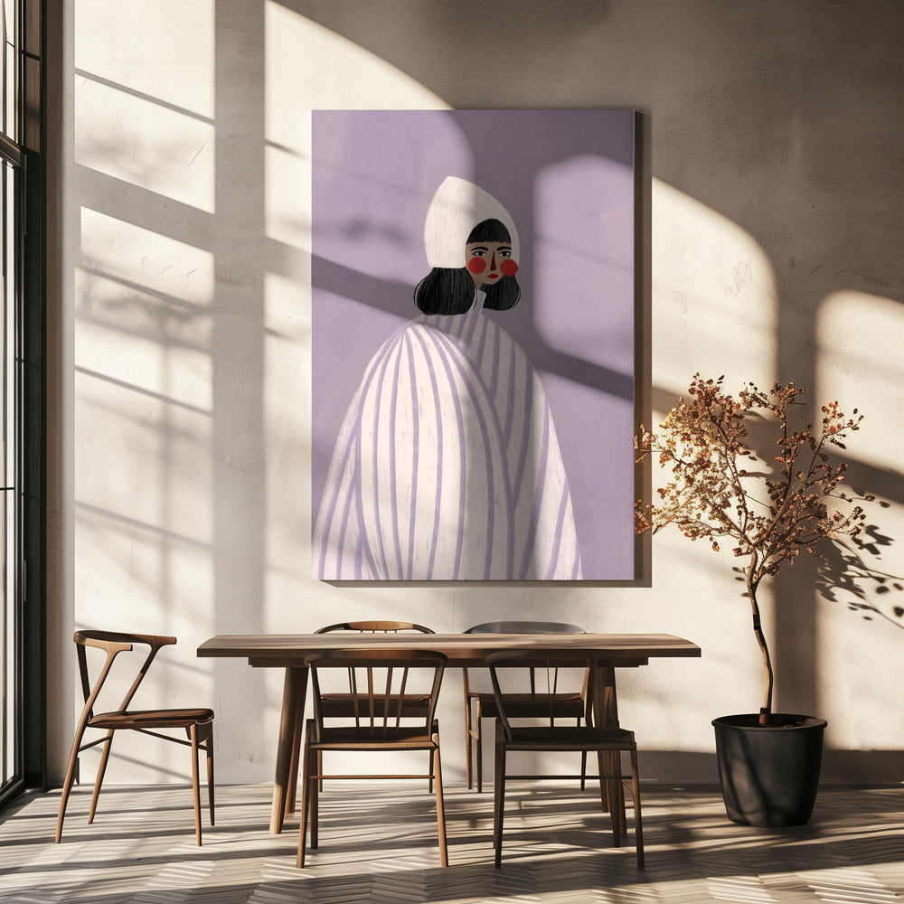 La femme au chapeau blanc | Tableaux sur Toile