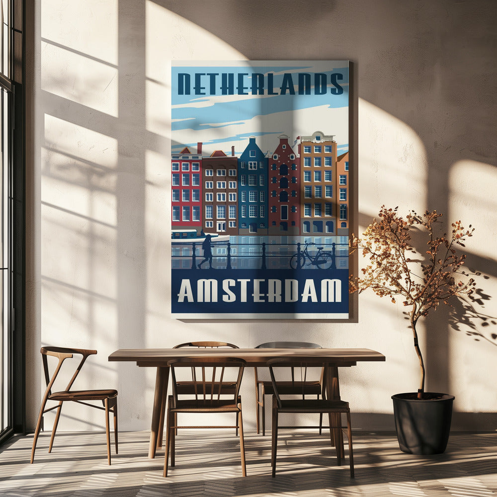 Amsterdam Reisedruck | Leinwand-Bilder