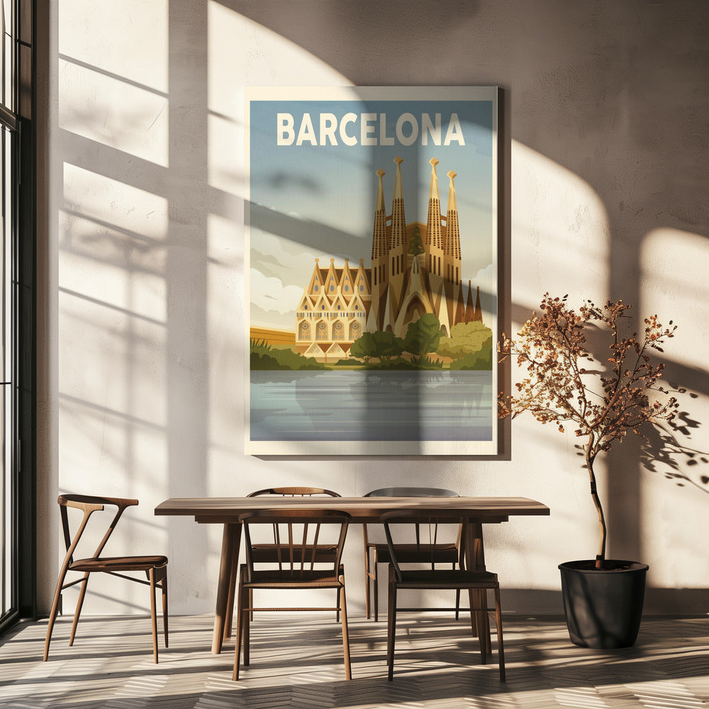 Stampa di viaggio a Barcellona | Stampe su Tela