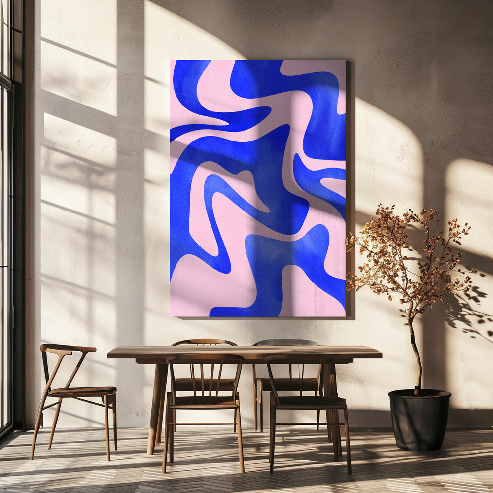 Ola azul abstracta | Impresiones en Lienzo