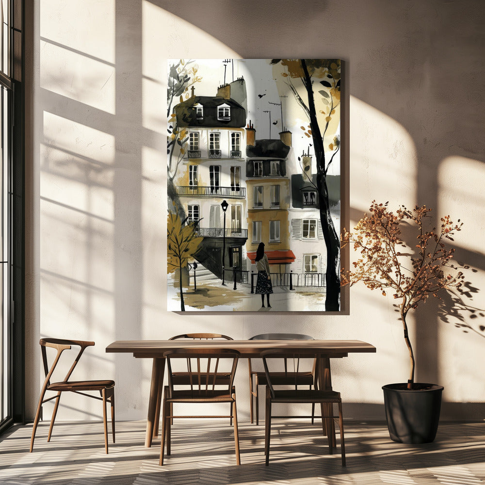 Pintura digital en acuarela de París (2) | Impresiones en Lienzo