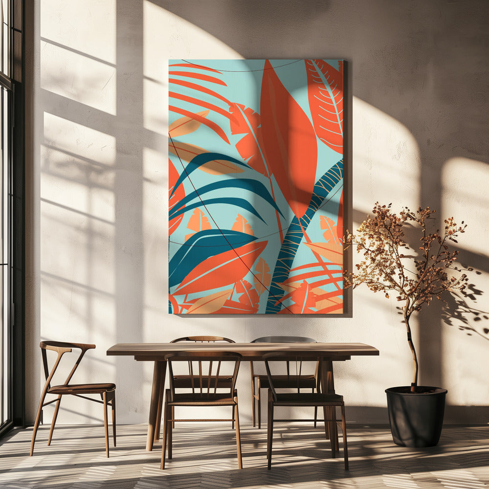 Tropical Foliage Burst | Canvas