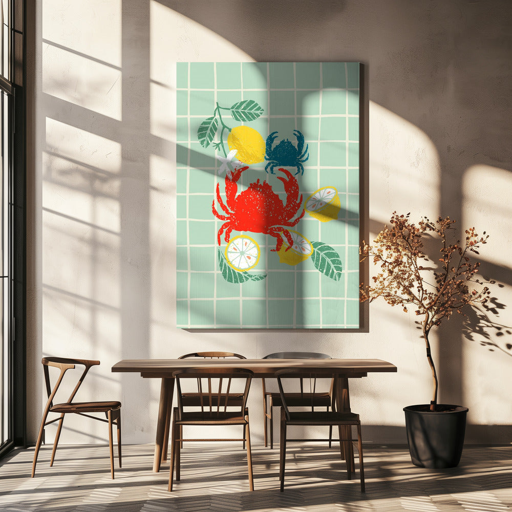 Crab and Citrus Dance | Canvas