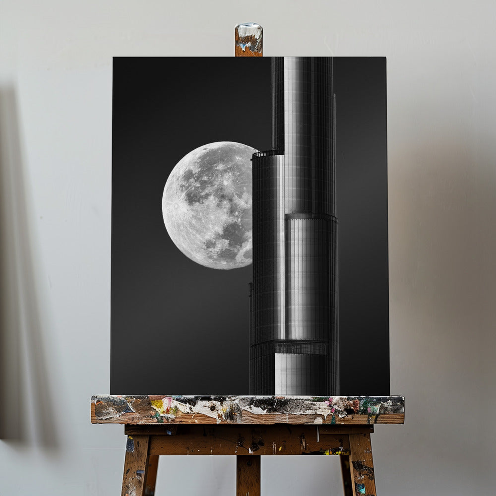 Supermaan Burjkhalifa | Canvasprints