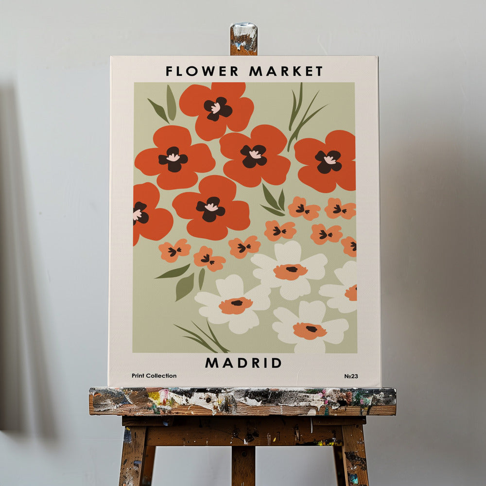 Mercato dei fiori di Madrid | Stampe su Tela