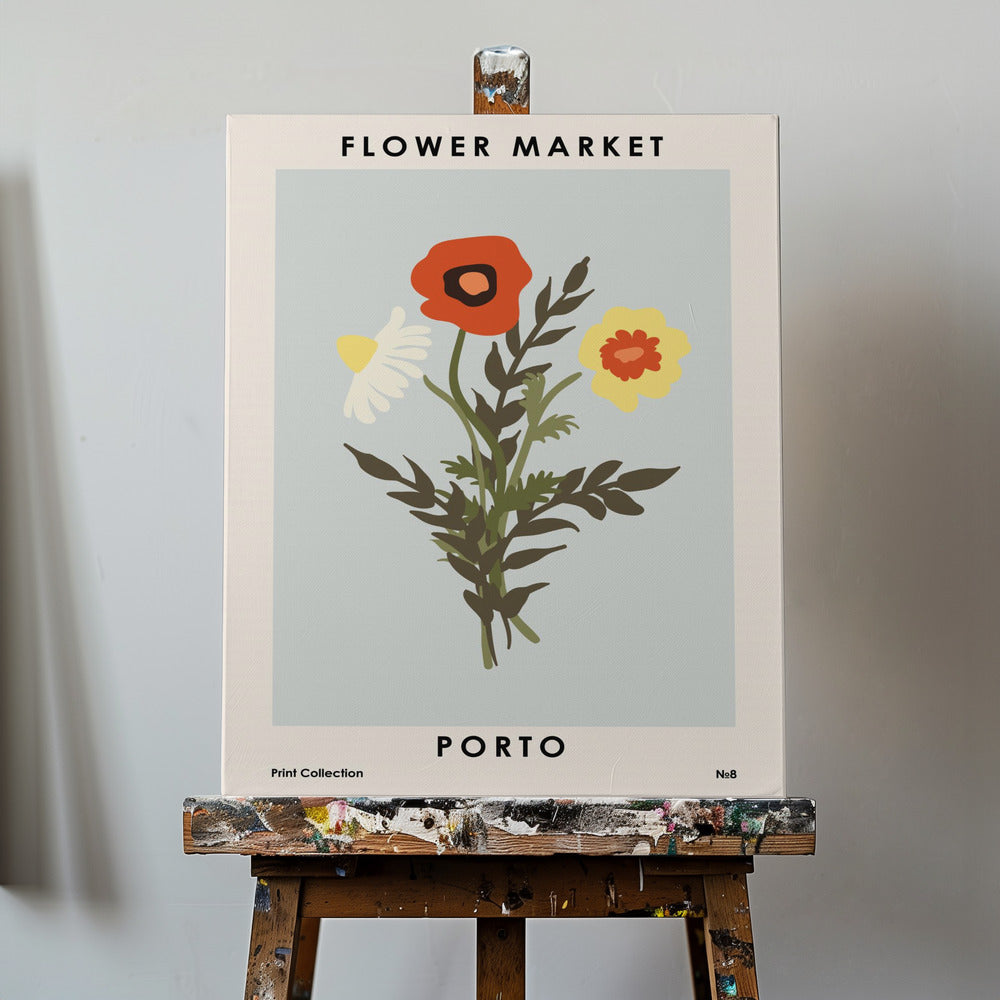 Mercato dei fiori di Porto | Stampe su Tela