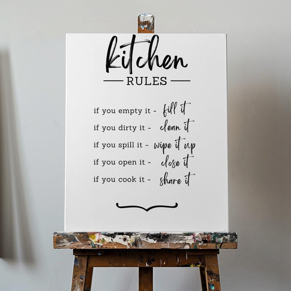 Règles de la cuisine | Tableaux sur Toile