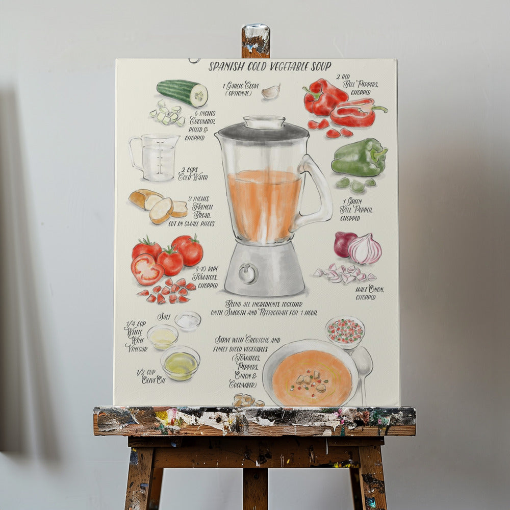 Gazpacho illustrerat recept på engelska | Canvas