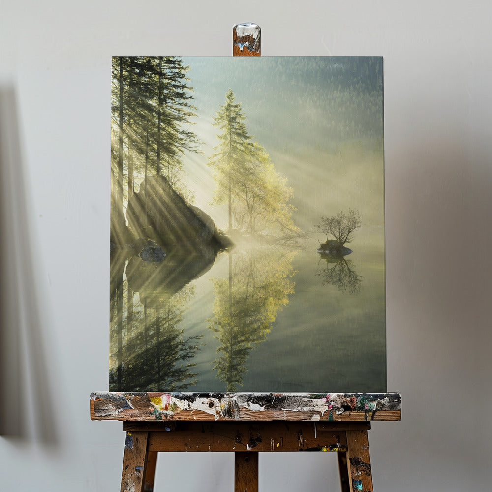 Guds strålar vertikalt | Canvas