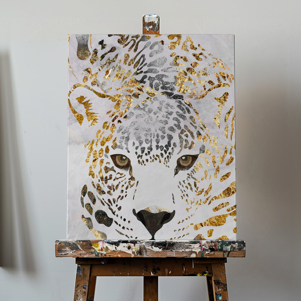 Grunge jaguar or | Tableaux sur Toile