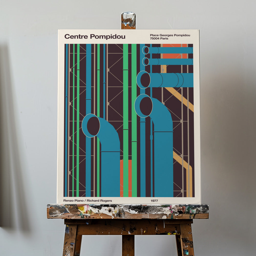 Centro Pompidou | Stampe su Tela