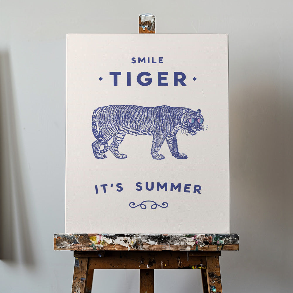 Tigre sorridente | Stampe su Tela