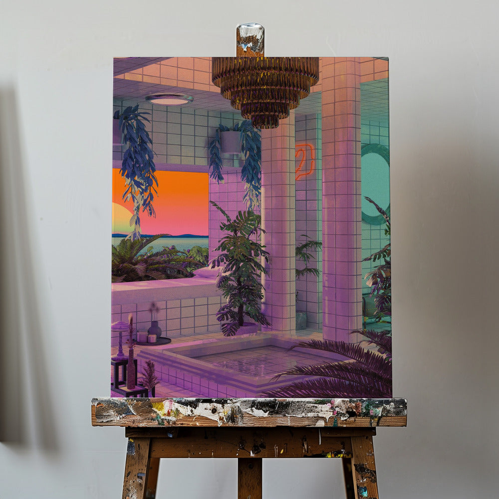 Vaporwave-Pool | Leinwand-Bilder