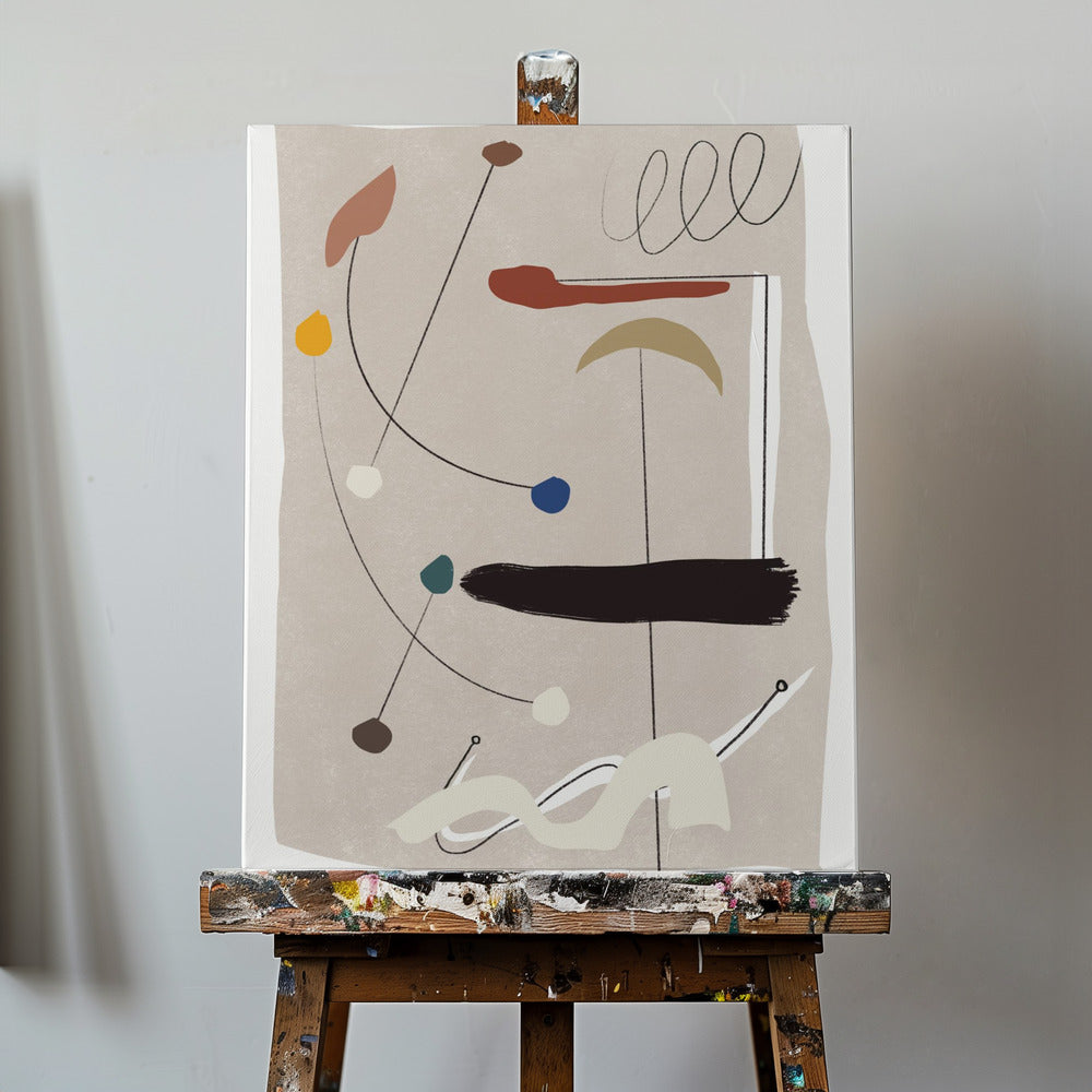 Linee minimaliste e forme colorate | Stampe su Tela