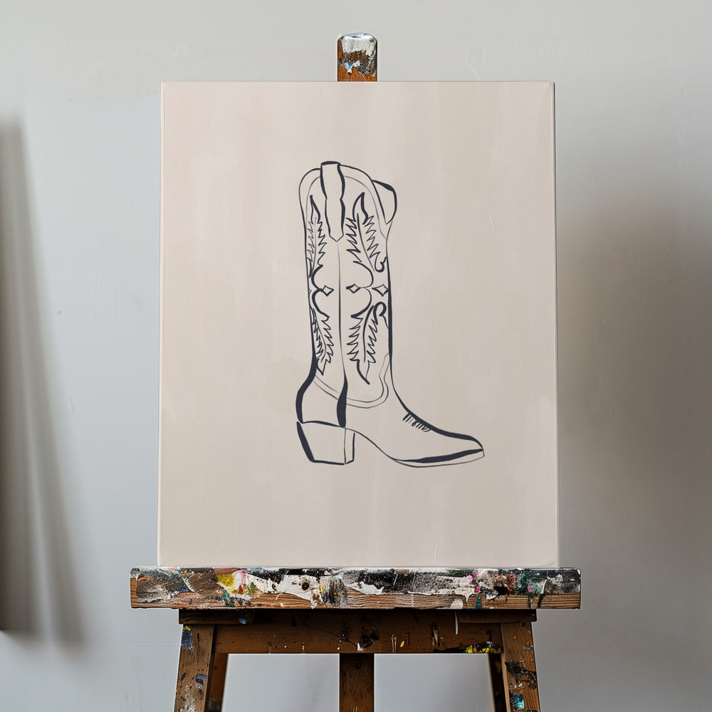 Bottes de cowboy par Ivy Green Illustrations | Tableaux sur Toile