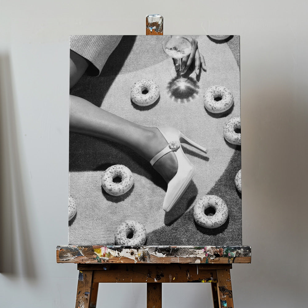 Disco svartvitt | Canvas