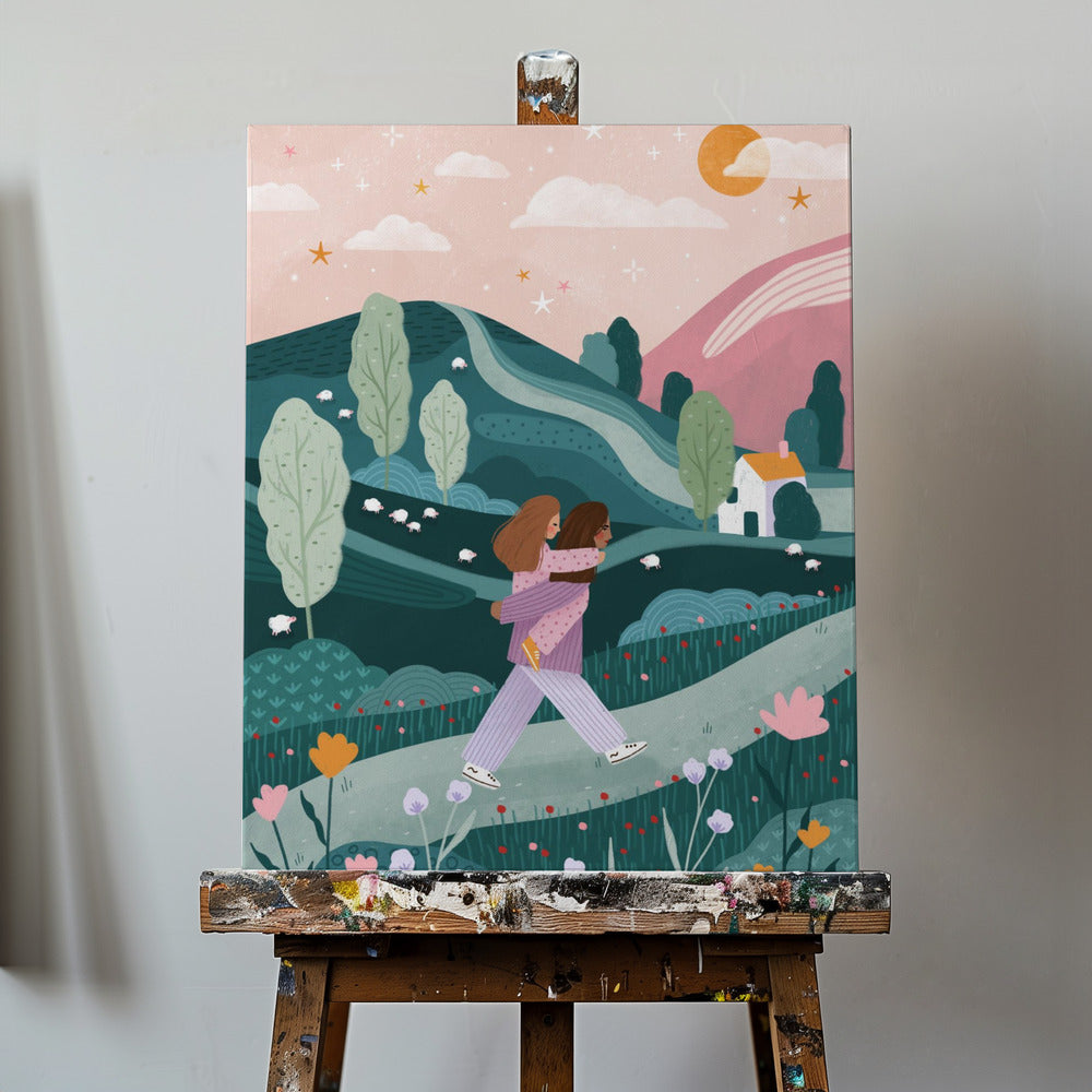 Mamma Dotter Landsbygdspromenad | Canvas