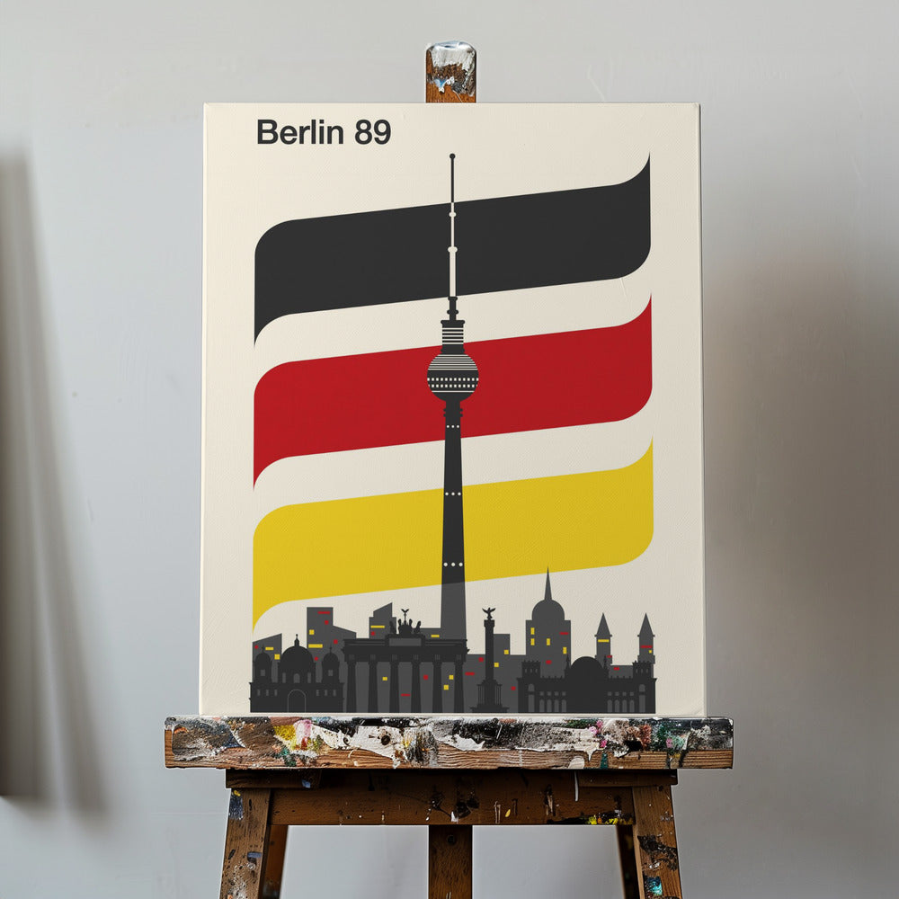 Stampa di viaggio retrò di Berlino | Stampe su Tela