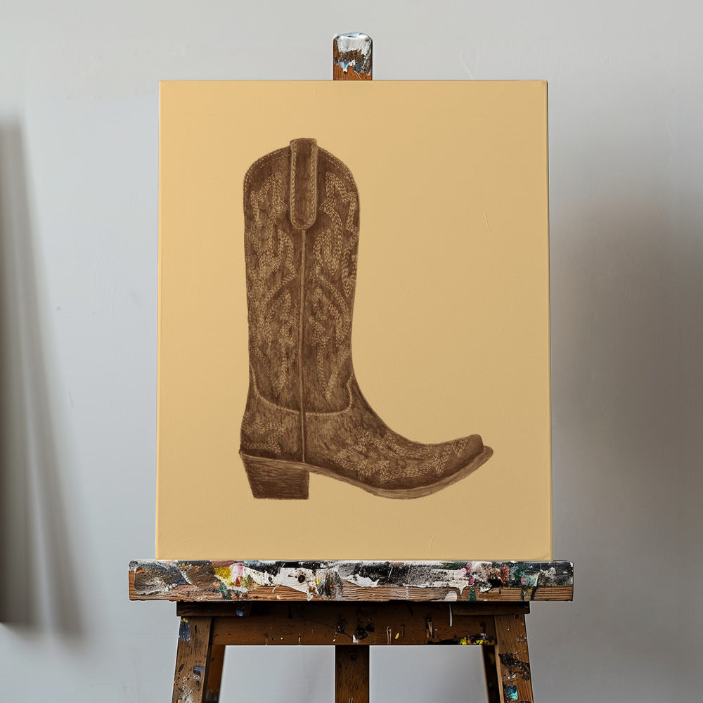 Botte de cow-girl marron | Tableaux sur Toile