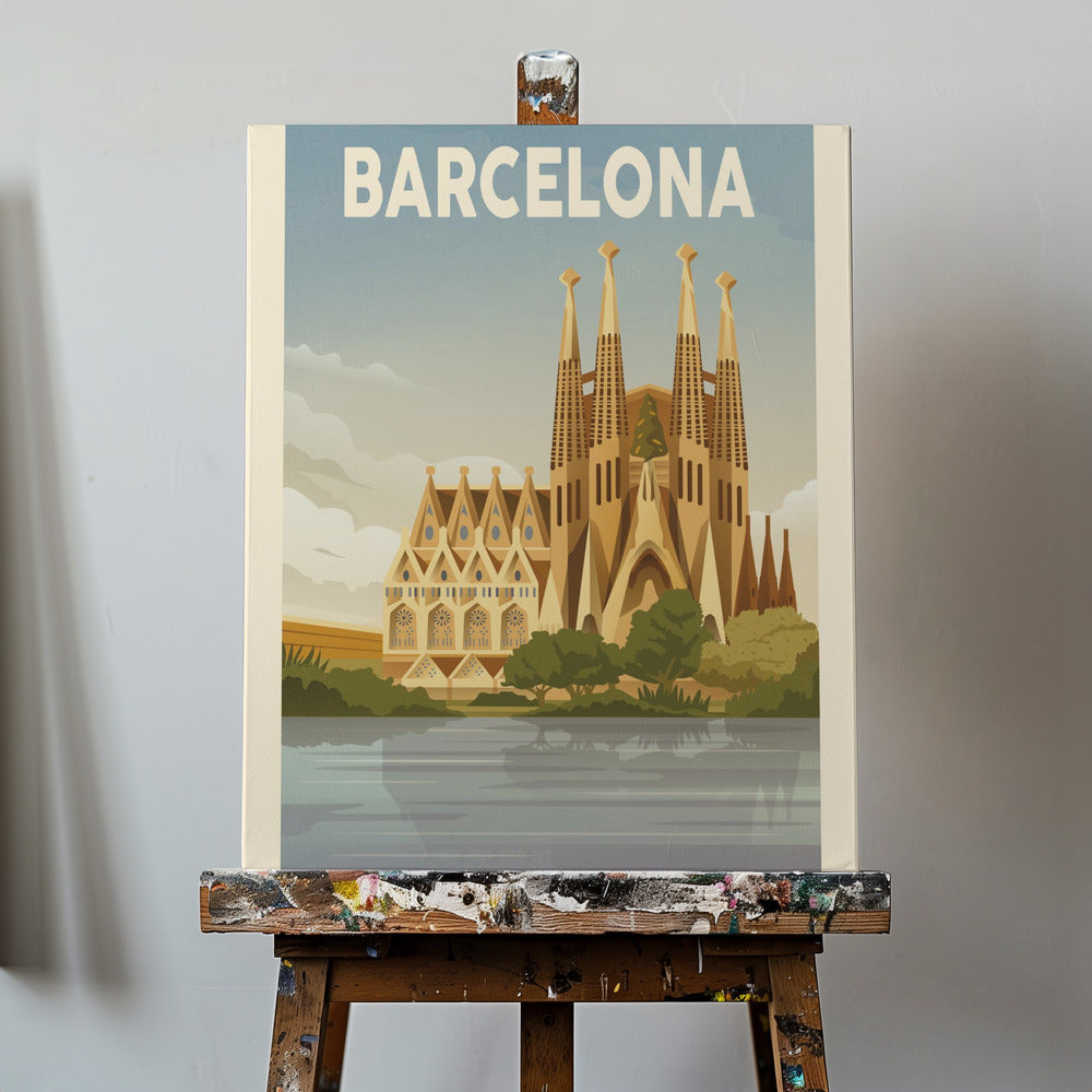 Stampa di viaggio a Barcellona | Stampe su Tela