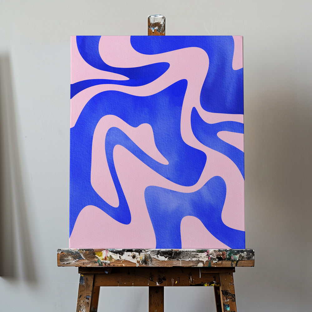 Ola azul abstracta | Impresiones en Lienzo