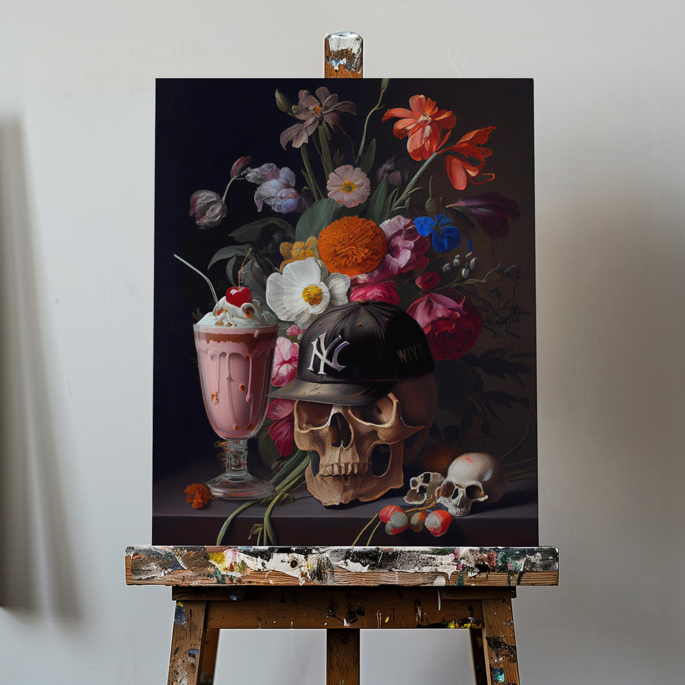 Dödskalle Stilleben | Canvas