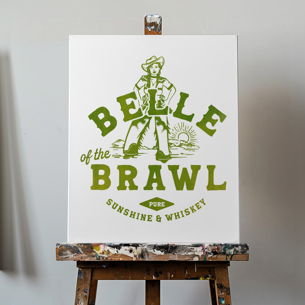 Arte de pared de vaquera de Belle Of The Brawl | Impresiones en Lienzo
