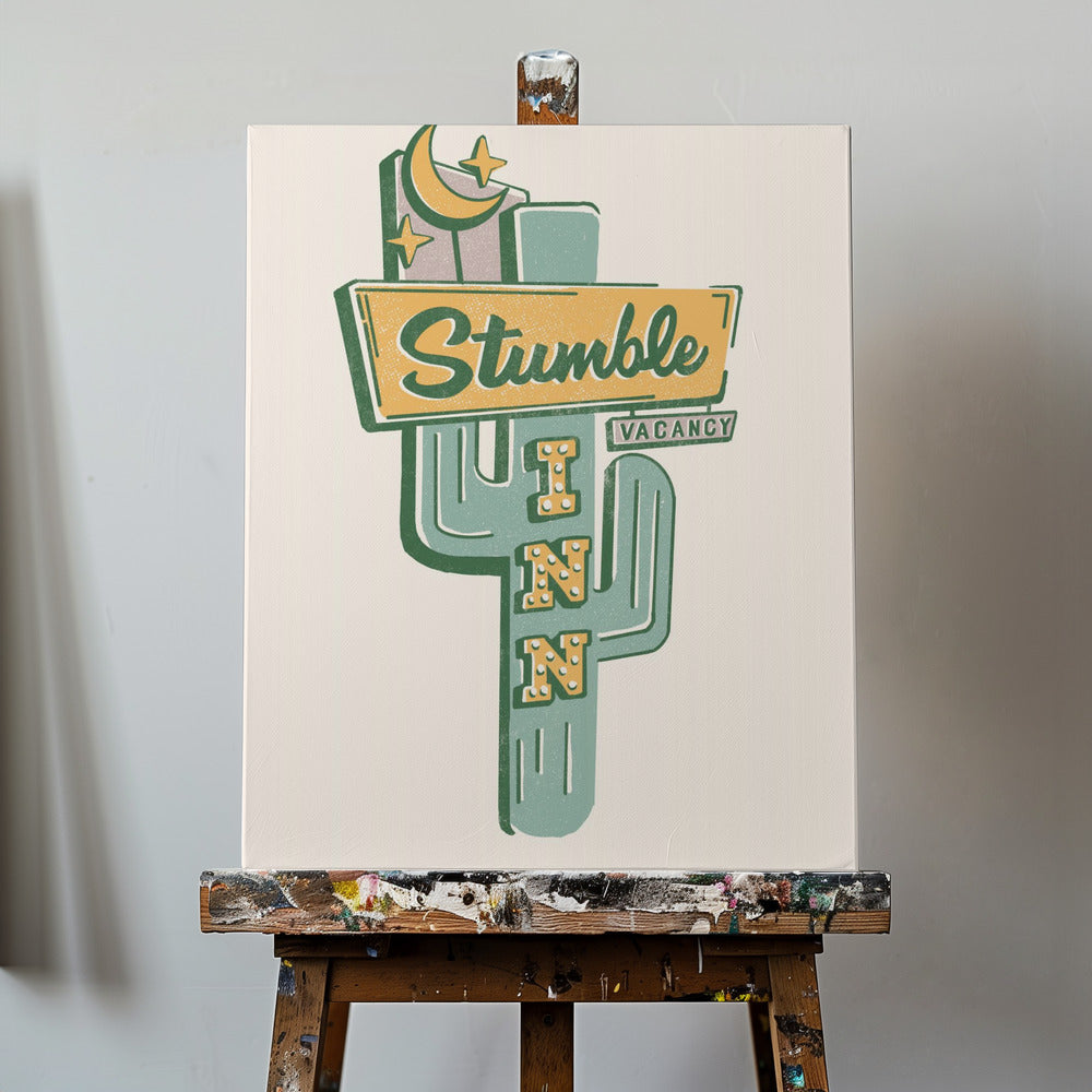 Art du motel en bord de route du sud-ouest de Stumble Inn | Tableaux sur Toile