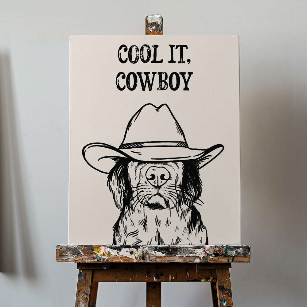 Cool it Cowboy Schwarz | Leinwand-Bilder