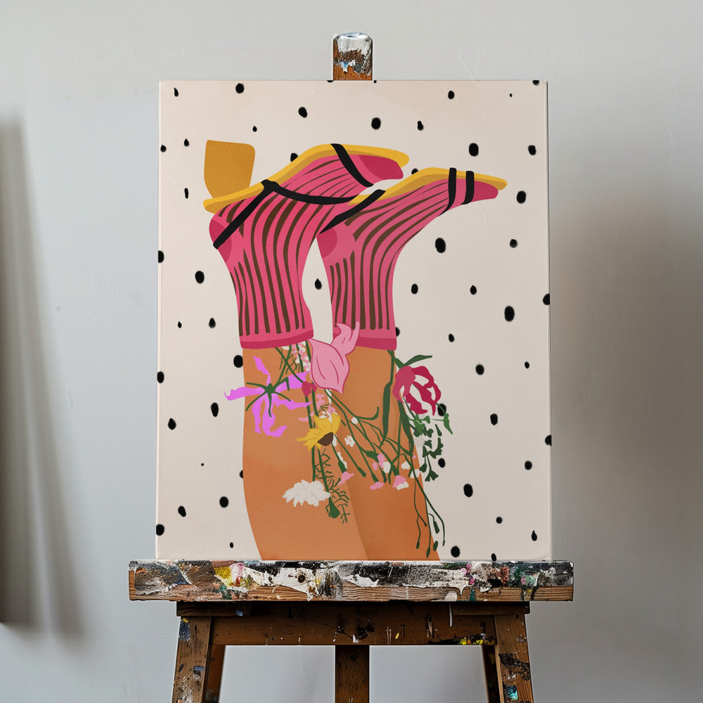 Floral Step Delight | Canvas
