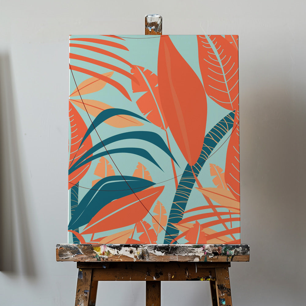 Tropical Foliage Burst | Canvas