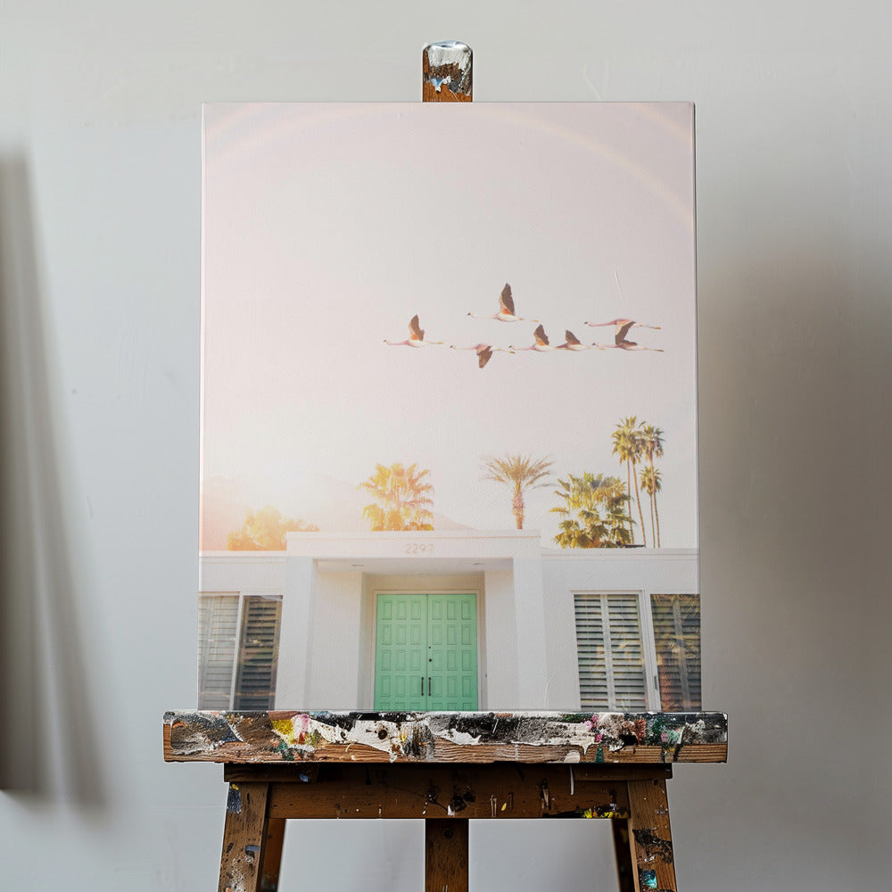 Flamingos i Palm Springs | Canvas
